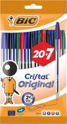 Bic Cristal Ballpoint Pen Assorted Pack 20 &amp;7 Free (8911803) image