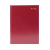 Desk Diary Day Per Page A4 Burgundy 2027 image