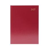 Desk Diary Day Per Page A5 Burgundy 2027 image