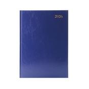 Desk Diary Day Per Page Appointment A4 Blue 2026 image
