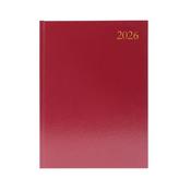 Desk Diary Day Per Page A4 Burgundy 2026 image