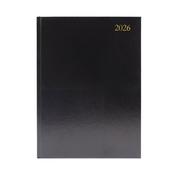 Desk Diary 2 Day Per Page A4 Black 2026 image