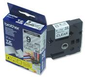Brother TZ121 Tape P-touch 9mm Black on Clear image