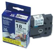 Brother TZ241 Tape P-touch 18mm Black on White image