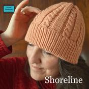 Shoreline Wool Beanie – Salmon Aran Style Faux Turn-Up