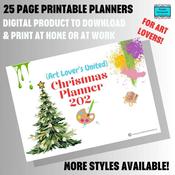 Christmas Printable Planner for Art Lovers - Digital Download