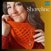 Crossover Short Aran Scarf in Vibrant Pumpkin Orange
