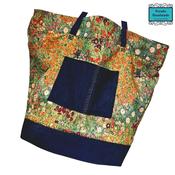 Oversized Tapestry Tote Bag: Flower Garden