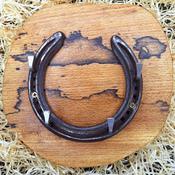 Mounted Lucky Horseshoe Key Rack by Liffey Forge