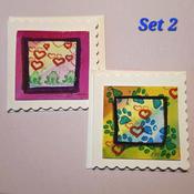Original Mini Doodle &amp; Stamp Cards (3” x 3”) – Pack of 2