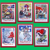 Mr Gnome Christmas Card Pack by Amanda Coen at Parade Handmade