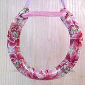 Decorated, Worn, Pink &amp; Green Floral, Horseshoe, By Liffey Forge