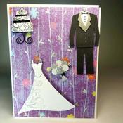 Purple Wedding Card Deluxe, By Ann Henrick