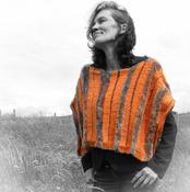 Rich, Elegant, Burnt Orange Shoulder Poncho, By Shoreline