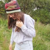 Warm Red Green and Purple Felt Wool Boho Hat, By Parade image