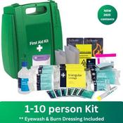 1-10 person First Aid Kit with eyewash &amp;amp; burns image