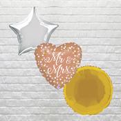 Mr. and Mrs. Gold Heart Bouquet image