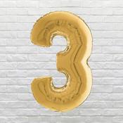 Gold Birthday Number 3 image