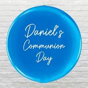 Sapphire Blue Personalised Communion Globe