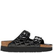 Birkenstock Womens Arizona Pap Sandal - Black - 36