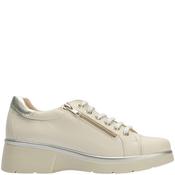Pitillos Womens Zip Lace Trainer - Off White - 41 image