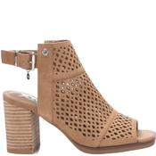 Xti Womens Buckle Strap Ankle Boot - Beige - 36
