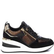 Xti Womens Wedge Zip Lace Trainer - Bronze - 36 image