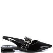 Xti Womens Low Heel Stud Strap Slingback - Black Patent - 41 image