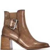 Xti Womens Buckle Strap Zip Ankle Boot - Beige - 36