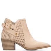 Xti Womens Zip Ankle Boot - Beige Suede - 36