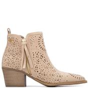 Xti Womens Zip Ankle Boot - Beige Suede - 37