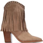 Xti Womens Microfiber Ankle Boot - Beige - 36 image