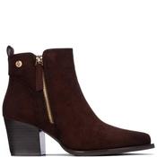 Xti Womens Microfiber Ankle Boot - Brown - 36 image