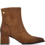 Xti Womens Block Heel Zip Ankle Boot - Camel - 36