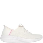 Skechers Womens Slip Ins Lace Trainer - Natural - 4
