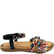 Identity Womens Flat Ankle Strap Sandal - Black - 37 image