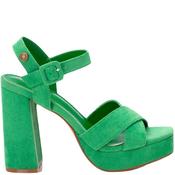 Refresh Womens Platform Strap Sandal - Green Suede - 36