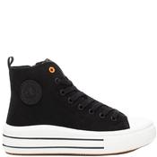 Refresh Womens Zip Lace High Top Trainer - Black White - 39