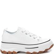 Refresh Womens Wedge Lace Trainer - White - 38 image