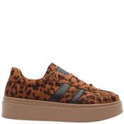Refresh Womens Lace Trainer - Camel Leopard - 35
