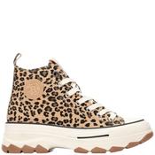 Refresh Womens Zip Lace Ankle Boot - Taupe Leopard - 36