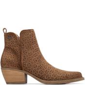 Refresh Womens Zip Ankle Boot - Camel Suede - 36