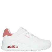 Skechers Womens Uno Lace Trainer - White Coral - Uk 8