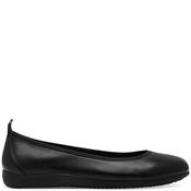 Tamaris Womens Ballerina Shoe - Black Leather - 38 image