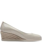 Tamaris Womens Patent Wedge Court Shoe - Beige Patent - 42 image
