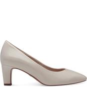 Tamaris Womens Med Heel Court Shoe - Ivory Patent - 39