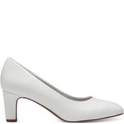 Tamaris Womens Med Heel Court Shoe - White Matt - 41