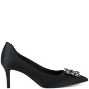 Tamaris Womens Point Toe Court Shoe - Black Satin - 37 image