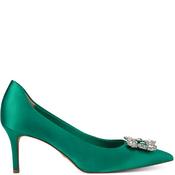 Tamaris Womens Point Toe Court Shoe - Green Satin - 36 image