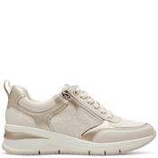 Tamaris Womens Zip Lace Trainer - Ivory Multi - 40 image